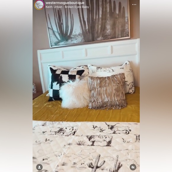 Authentic Cowhide Decorative Pillow Cover - Picture 5 of 7